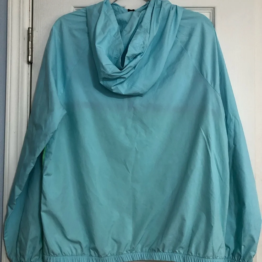 PINK Victoria's Secret Light Blue & Mint green Colorblock 1/4 zip Jacket size XS